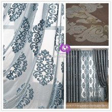 Meilleure vente jacquard Design Velvet tissu tissu rideaux de salon